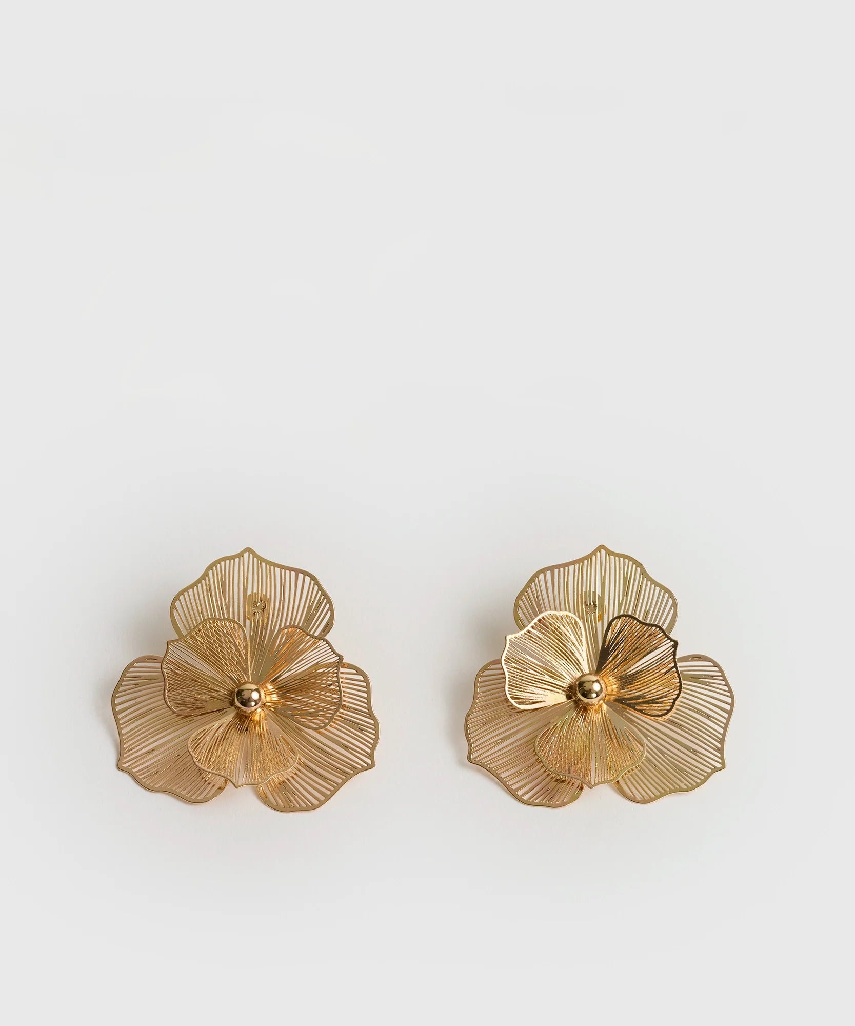 Aros Flor Efecto Tela Fiesta