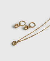 Set Collar Y Aros Flores