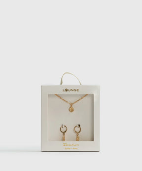 Set Collar Y Aros Flores