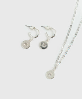 Set Collar Y Aros Emboss Estrella