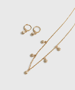 Set Collar Y Aros Puntos De Luz