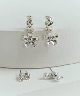 Set Aros Perla Flores Punto Luz