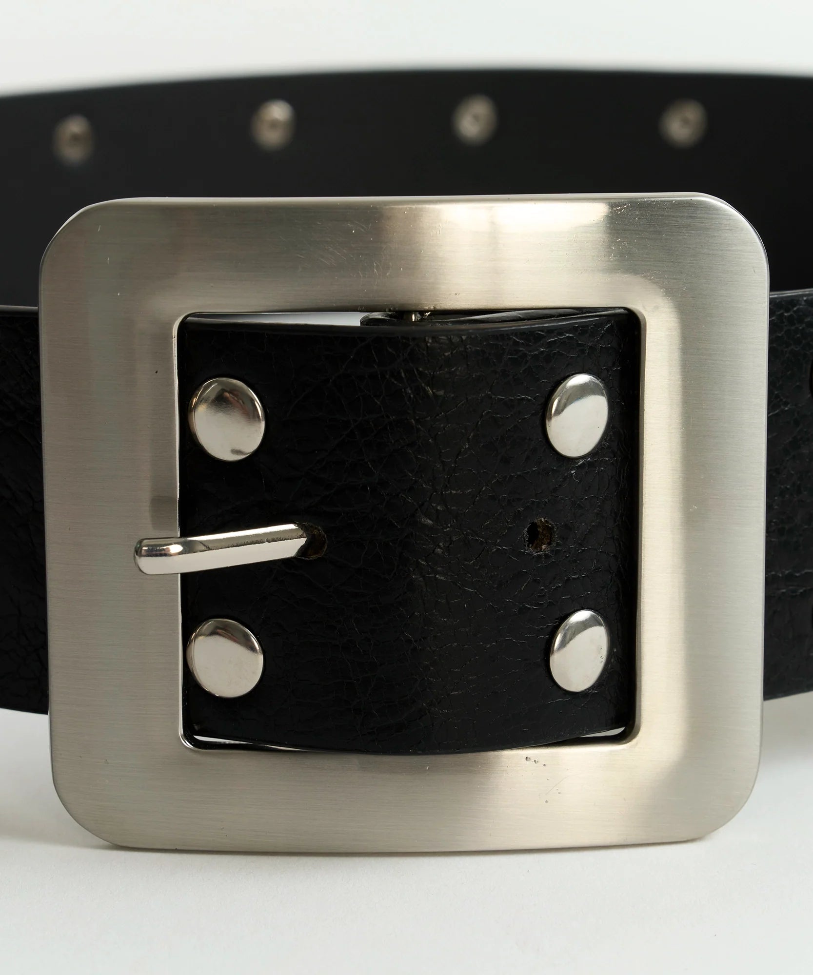 Cinturón Tachas Hebilla Cuadrada Street