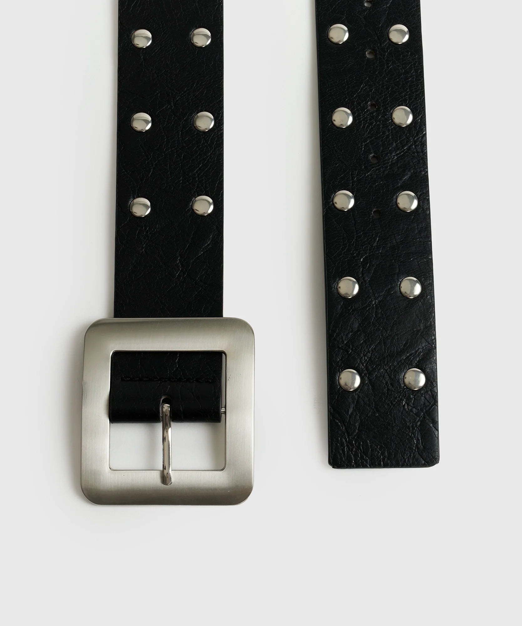 Cinturón Tachas Hebilla Cuadrada Street