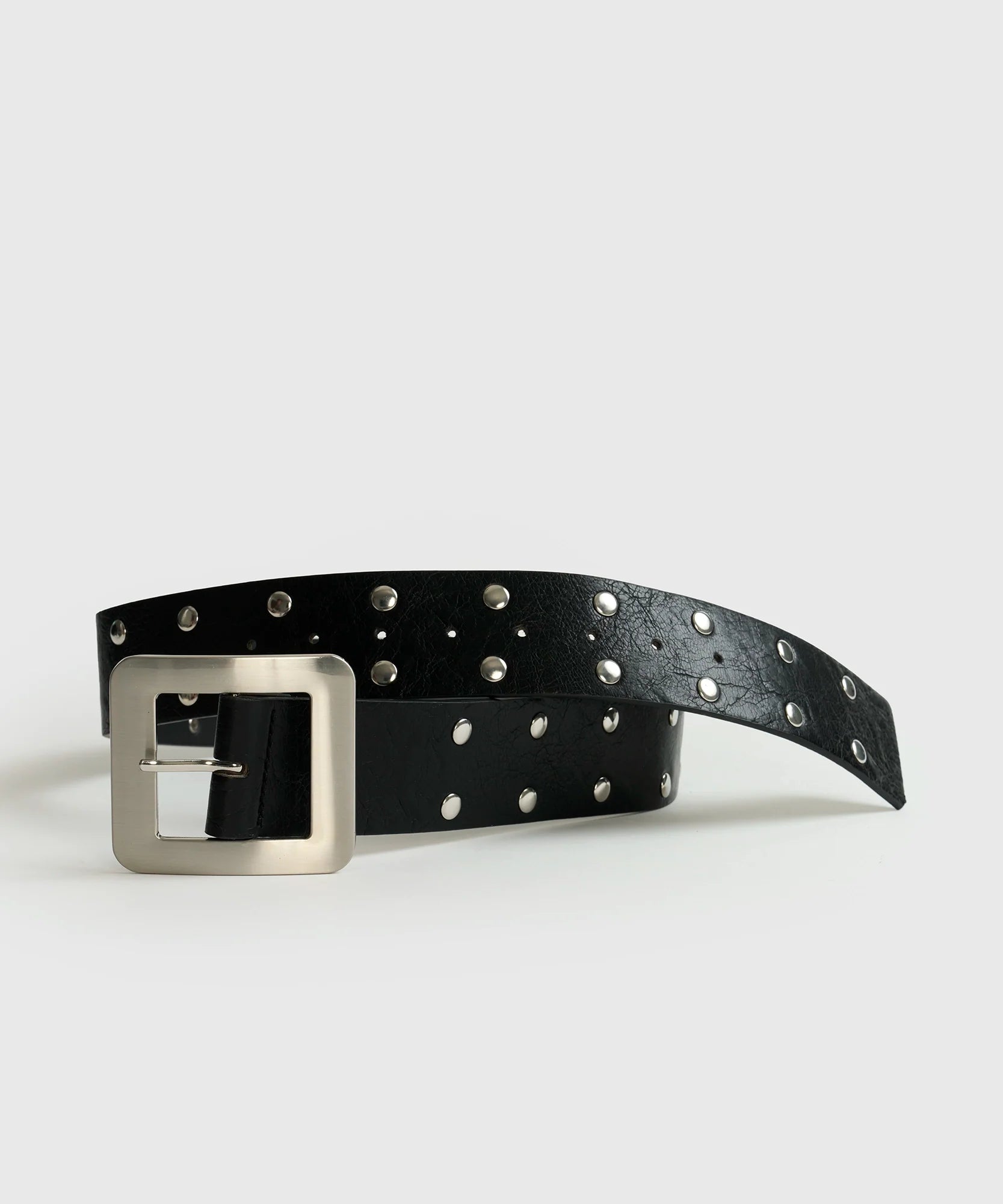 Cinturón Tachas Hebilla Cuadrada Street