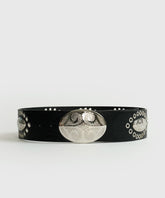 Cinturón Hebilla Ovalada Escudo Boho