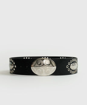 Cinturón Hebilla Ovalada Escudo Boho