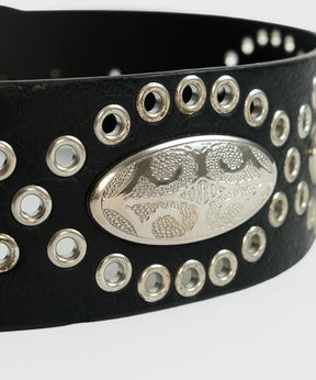 Cinturón Hebilla Ovalada Escudo Boho