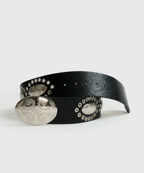 Cinturón Hebilla Ovalada Escudo Boho