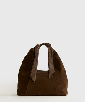 Cartera De Hombro Nudos Efecto Gamuza