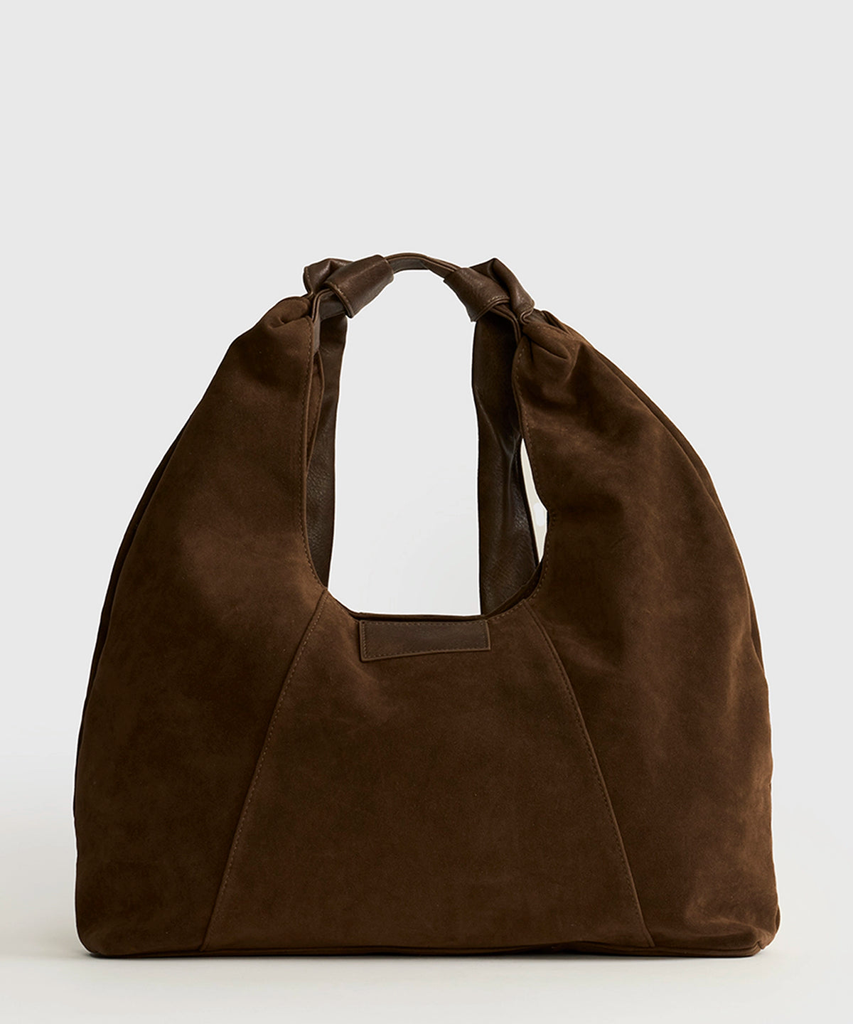 Cartera De Hombro Medialuna Nudo Suede Woman