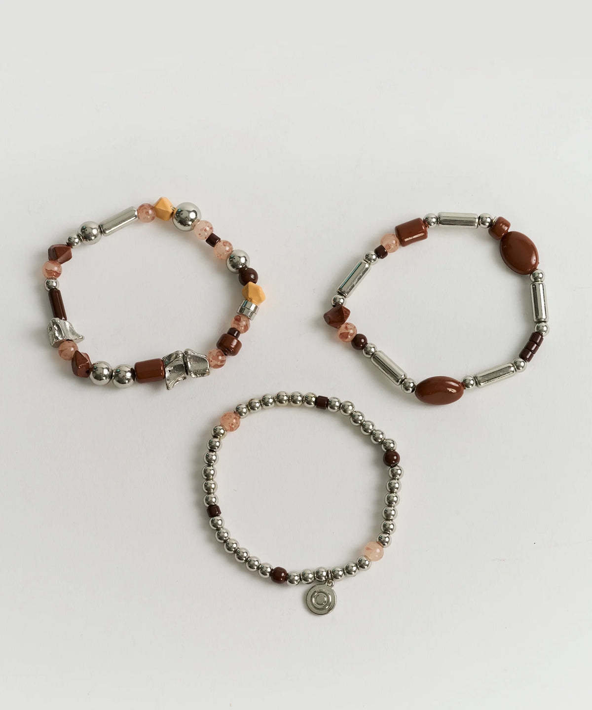 Set Pulseras Mostacillas Piedras Multicolores Boho