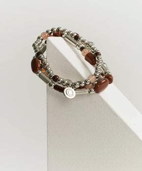 Set Pulseras Mostacillas Piedras Multicolores Boho