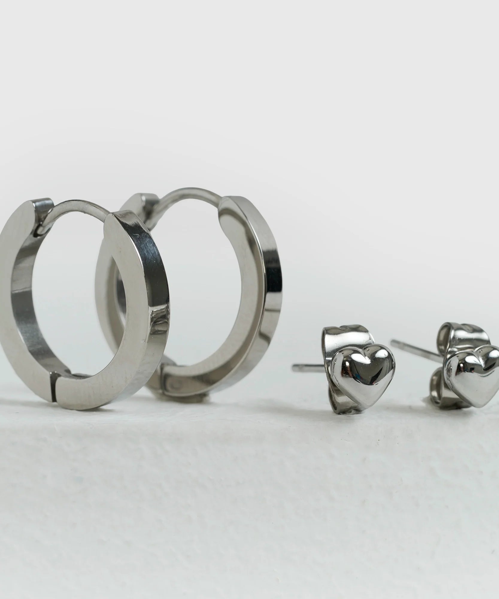 Set Aros Corazón Argolla Woman