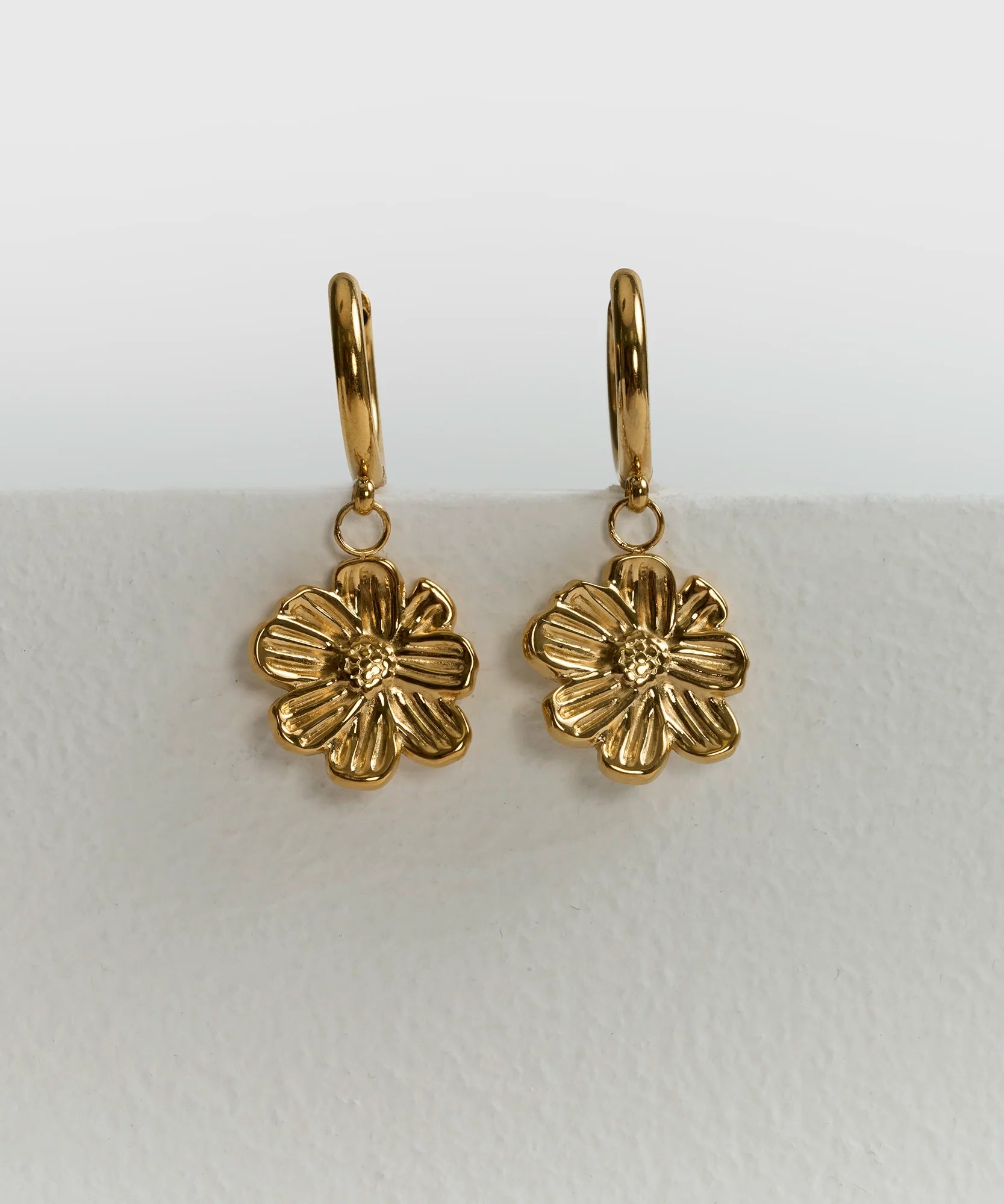 Aros Argollas Flor Woman