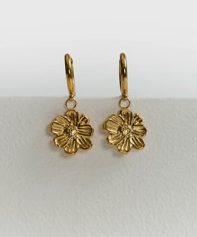 Aros Argollas Flor Woman