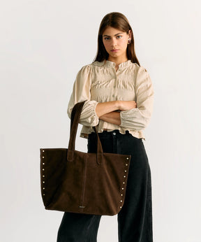 Cartera Tote Tachas Planas Boho