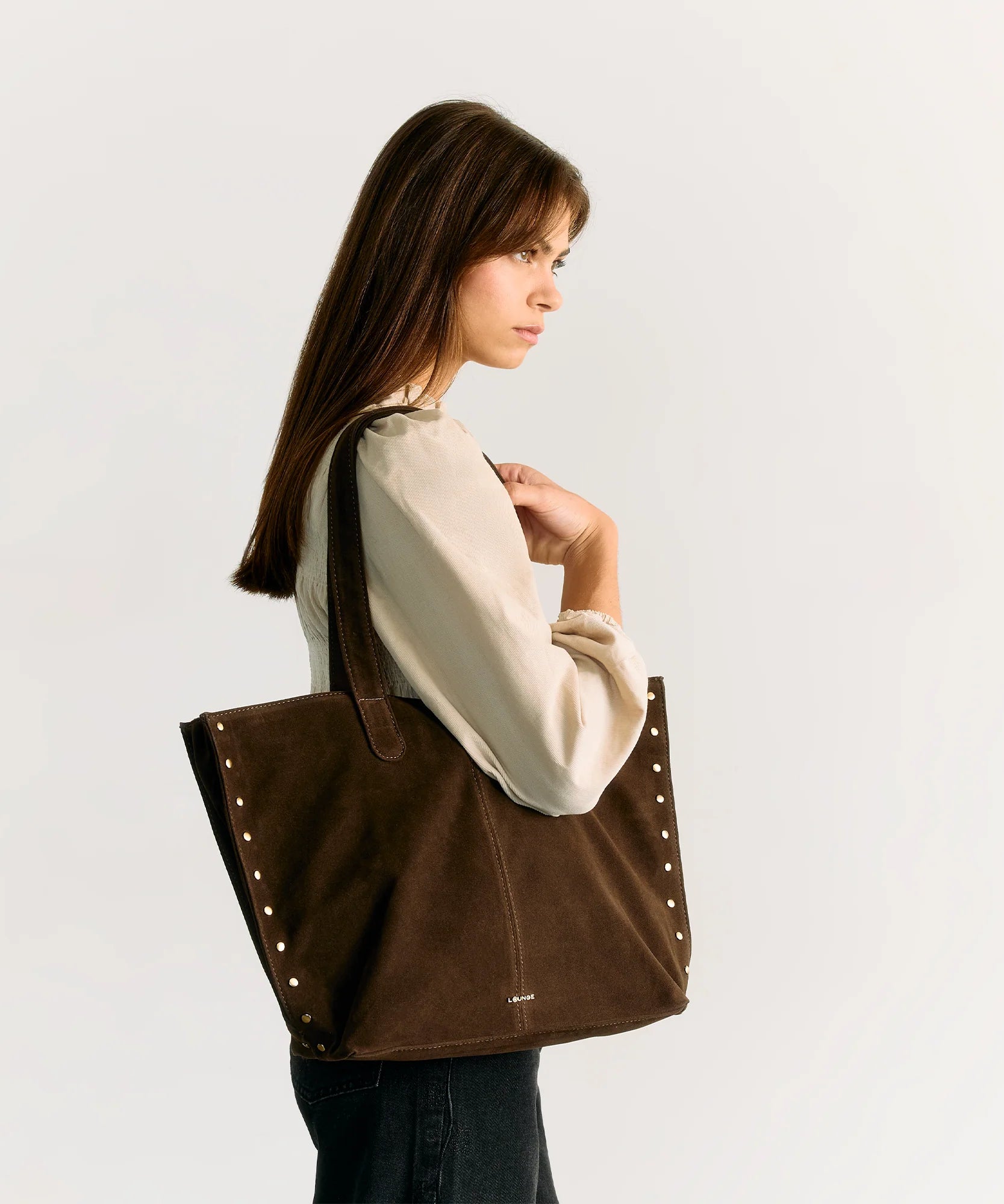 Cartera Tote Tachas Planas Boho