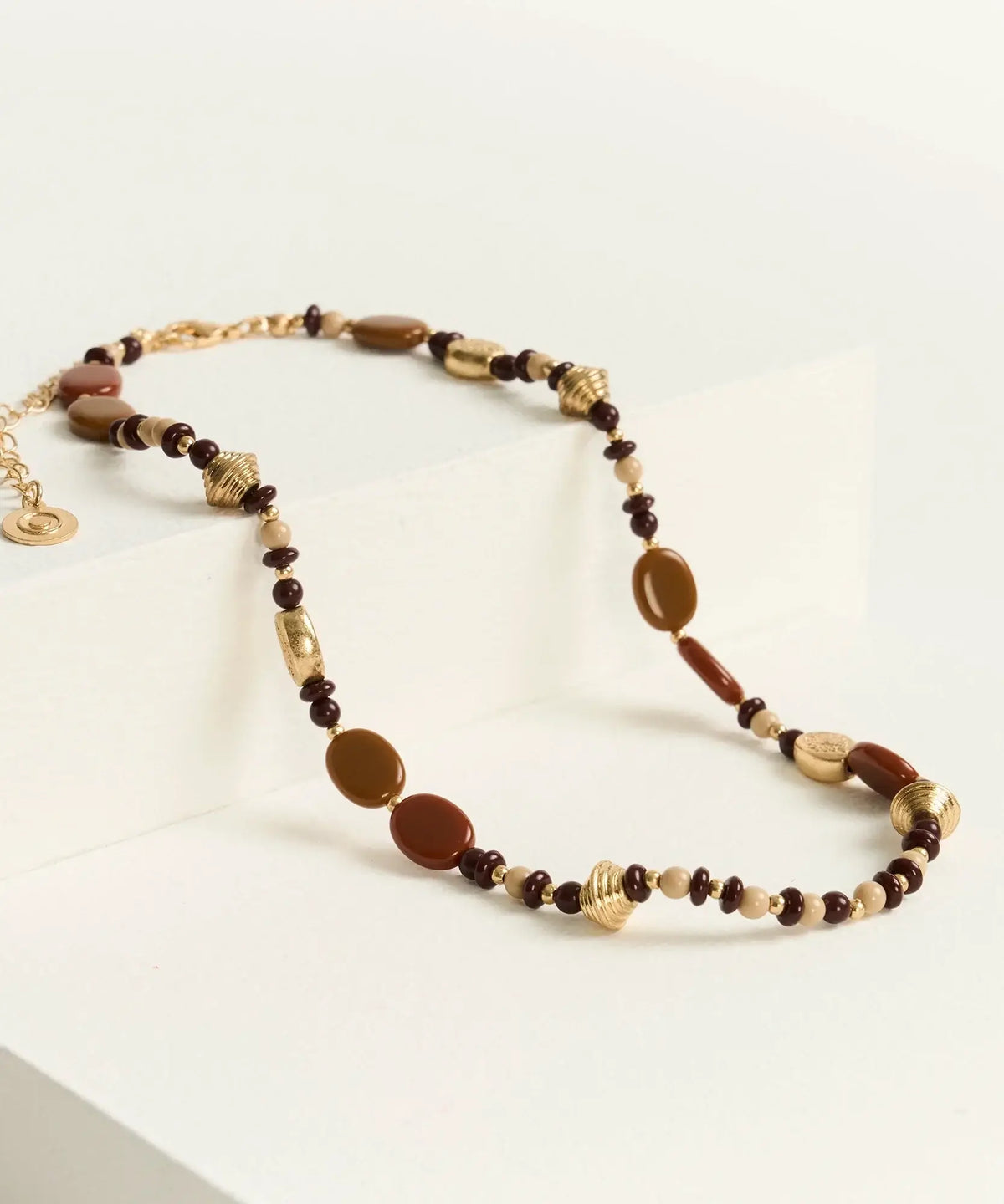 Collar Mostacillas Piedras Resina Boho