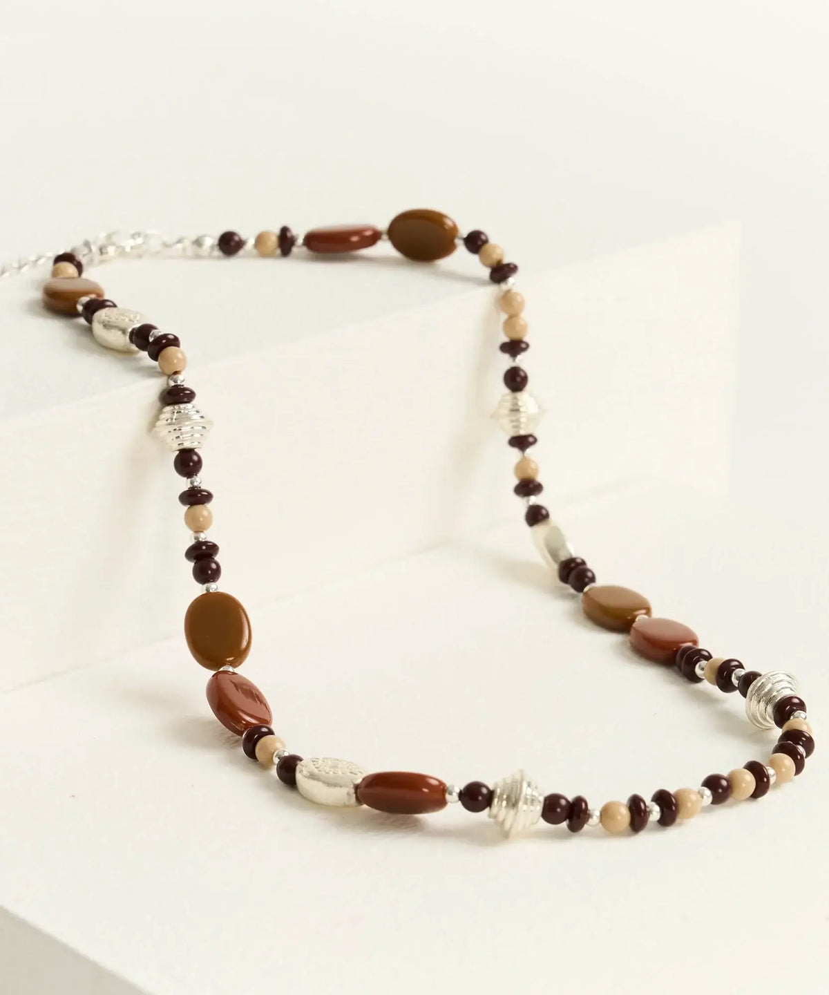 Collar Mostacillas Piedras Resina Boho