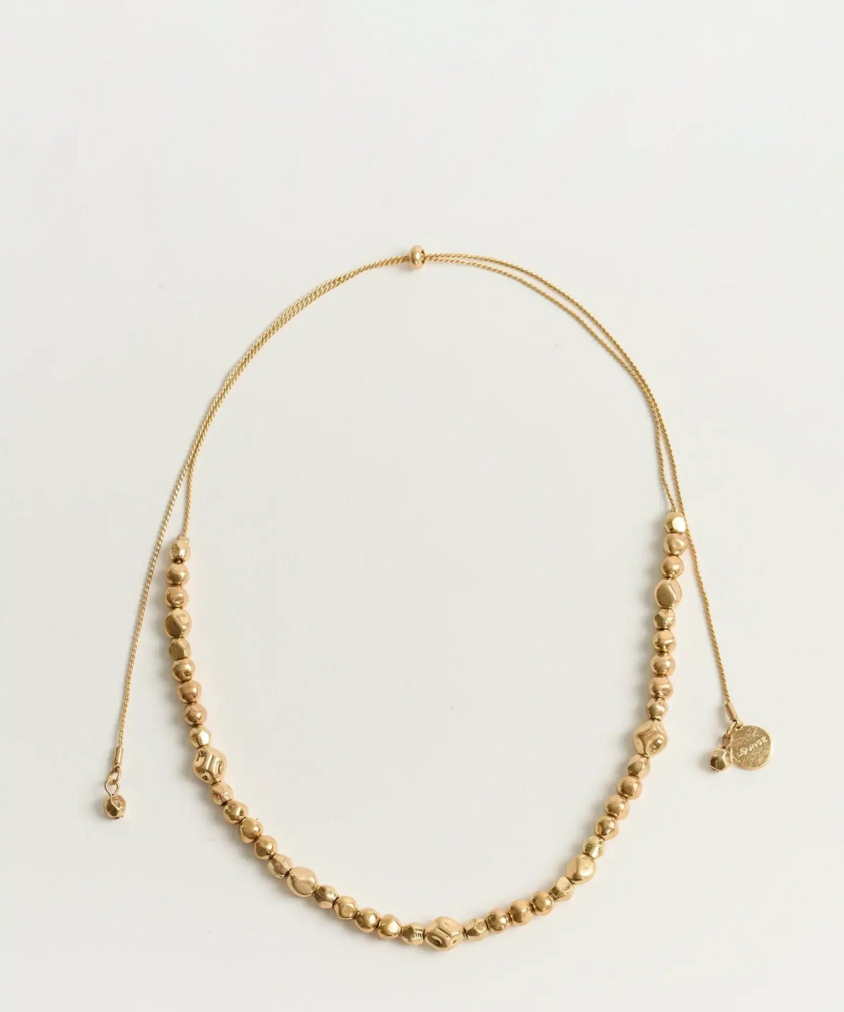 Collar Cordón Bolitas Machacadas Boho