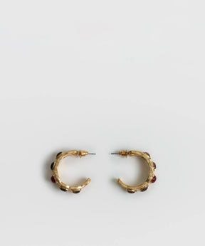 Aros Argollas Machacadas Piedras Boho