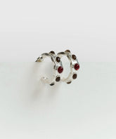 Aros Argollas Machacadas Piedras Boho