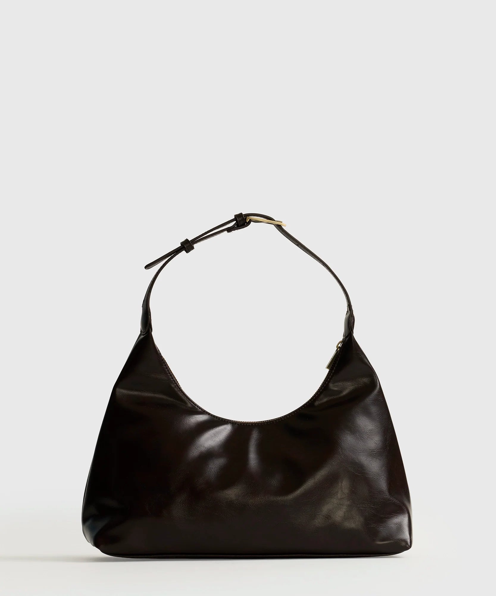 Cartera De Hombro Acharolada Herraje Handle Woman