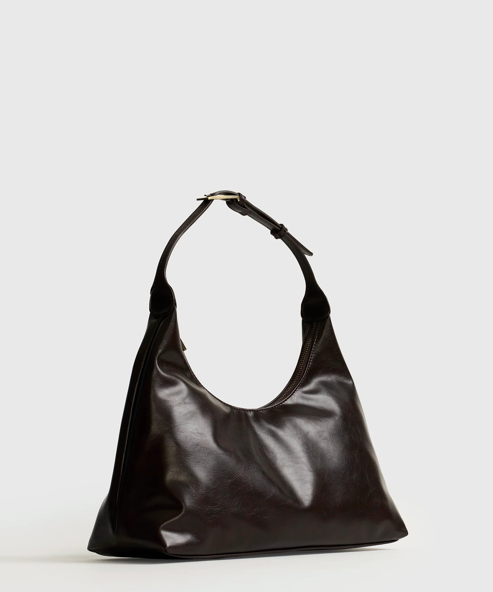 Cartera De Hombro Acharolada Herraje Handle Woman