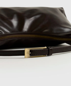 Cartera De Hombro Acharolada Herraje Handle Woman