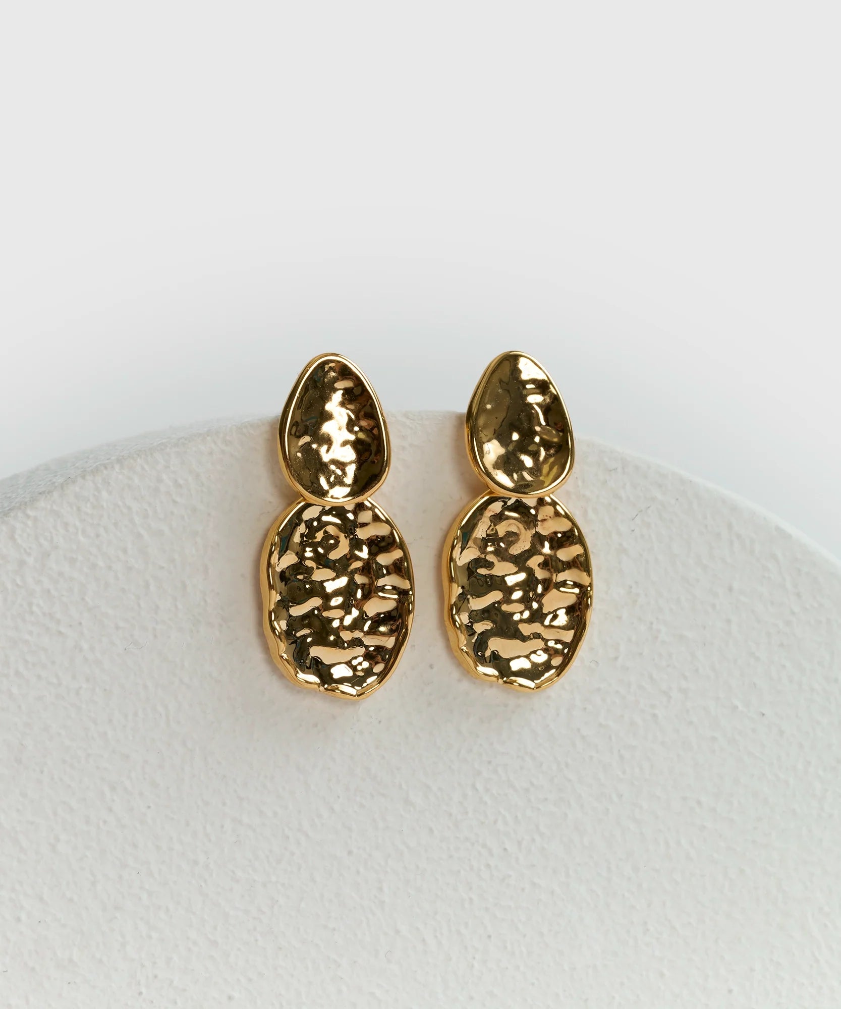 Aros Óvalos Machacados Boho