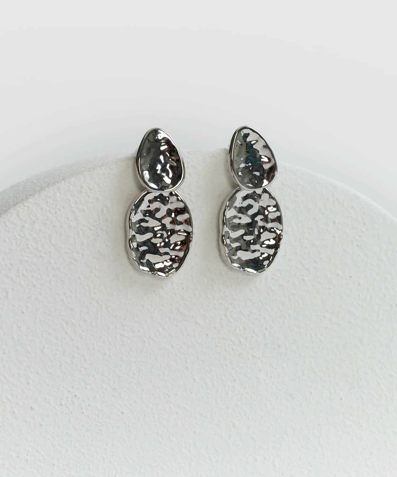 Aros Óvalos Machacados Boho