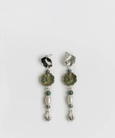 Aros Charm Flor Piedra Woman