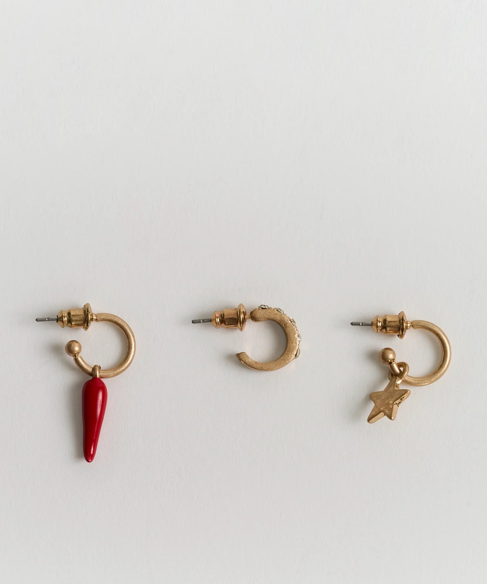 Set Aros Argollas Pequeñas Diferentes Street