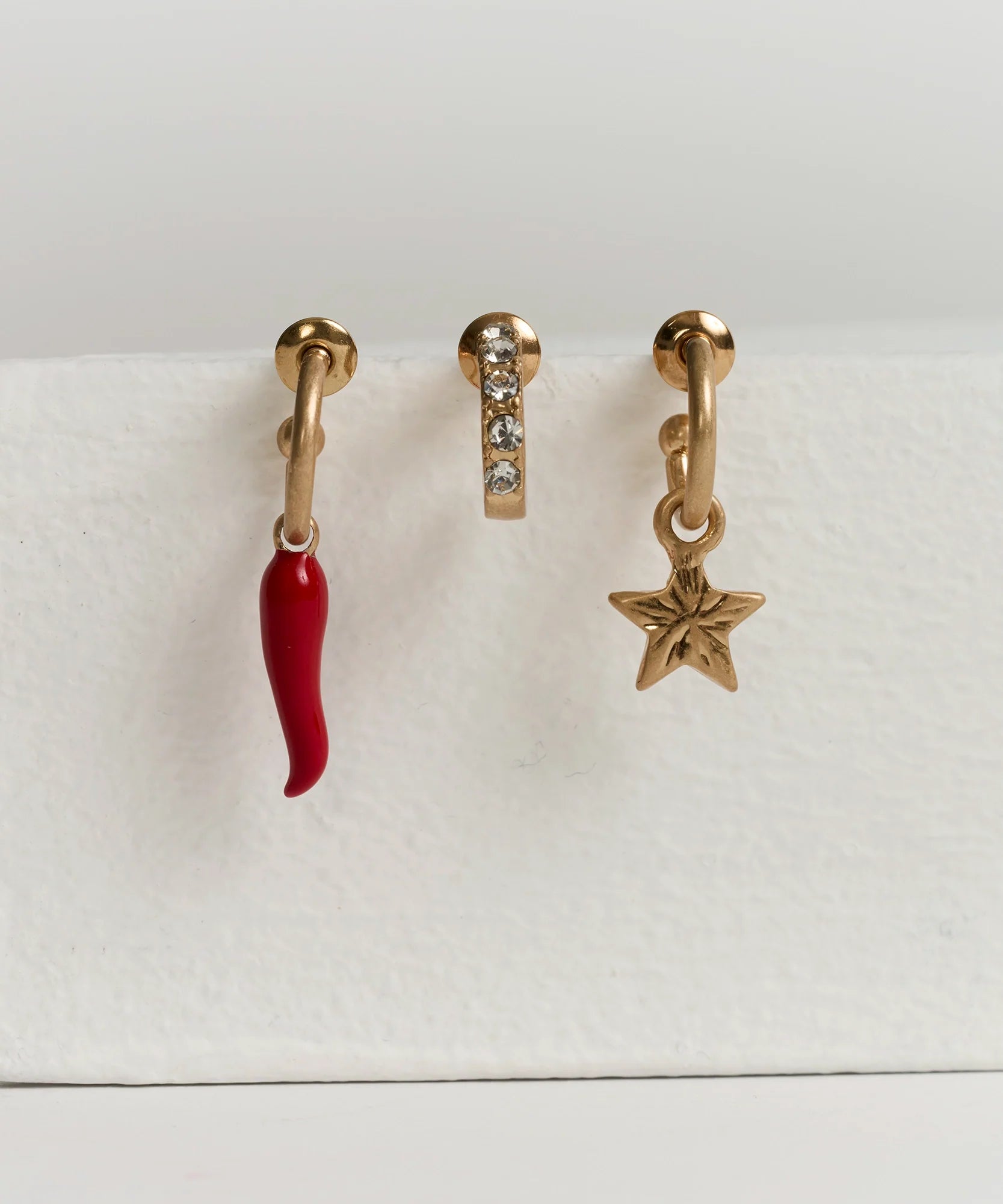 Set Aros Argollas Pequeñas Diferentes Street