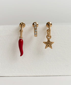 Set Aros Argollas Pequeñas Diferentes Street