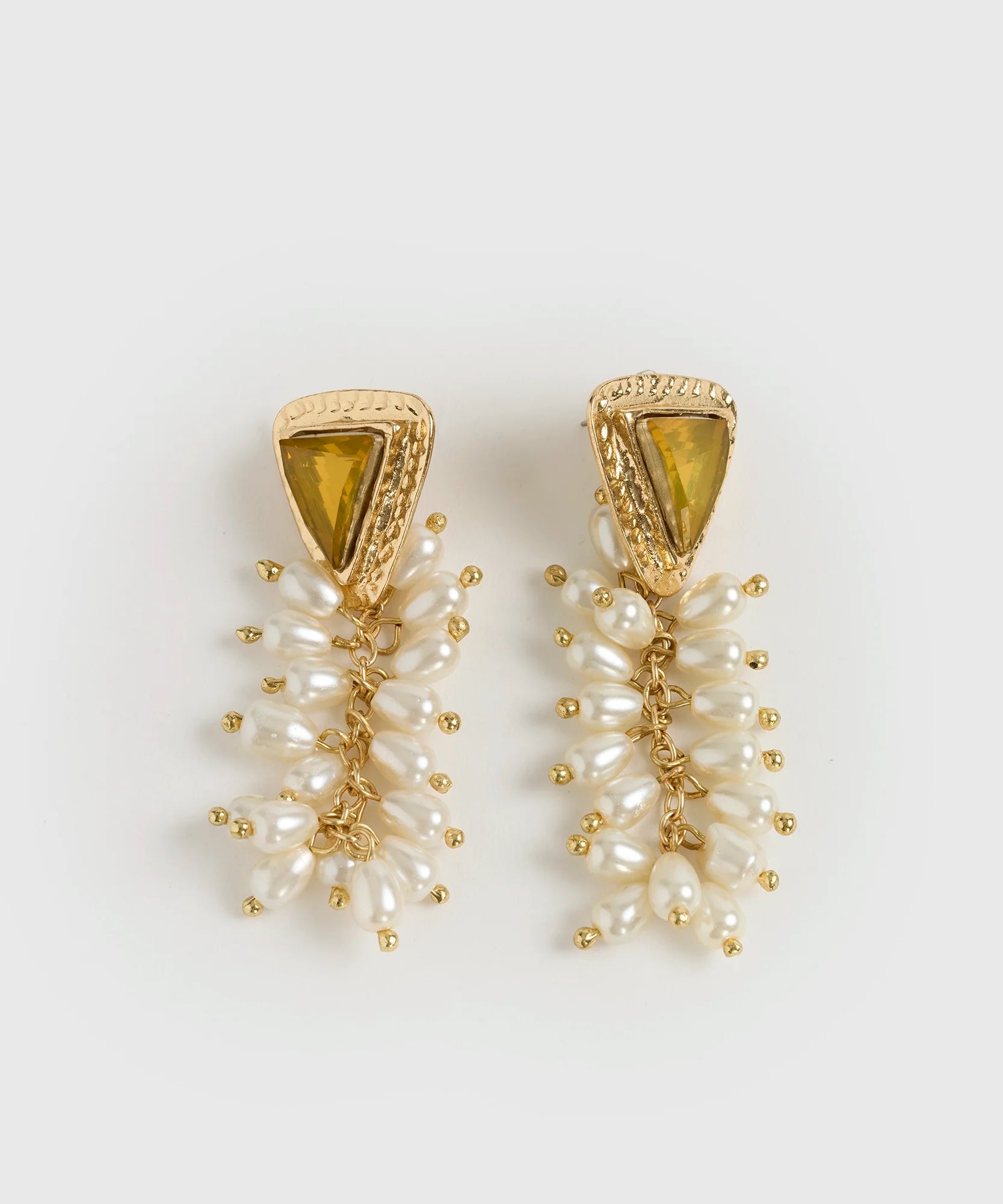 Aros Piedra Strass Perlas Fiesta