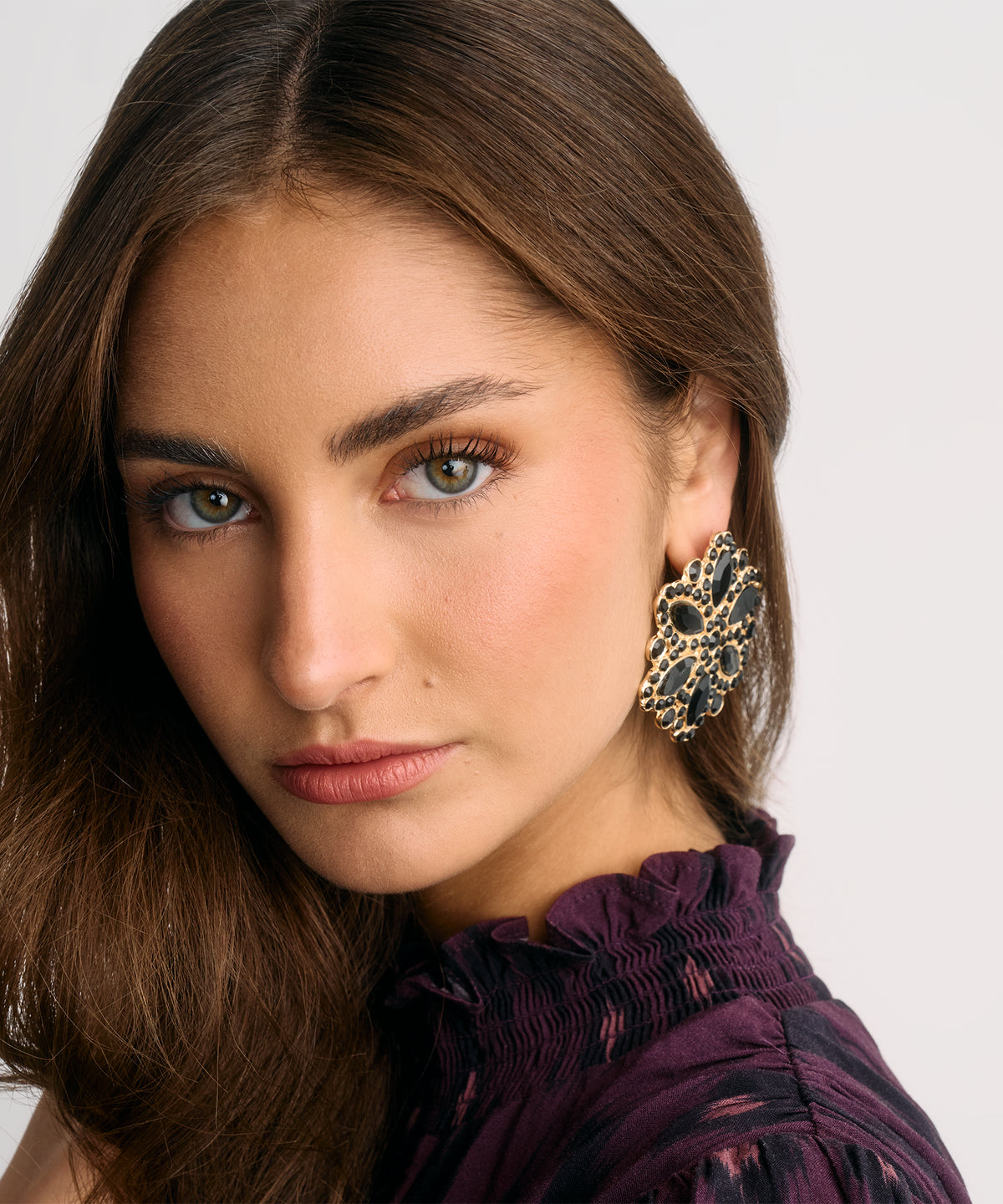 Aros Flor Mostacillas Grandes Fiesta