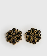 Aros Flor Mostacillas Grandes Fiesta