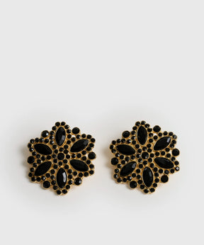 Aros Flor Mostacillas Grandes Fiesta