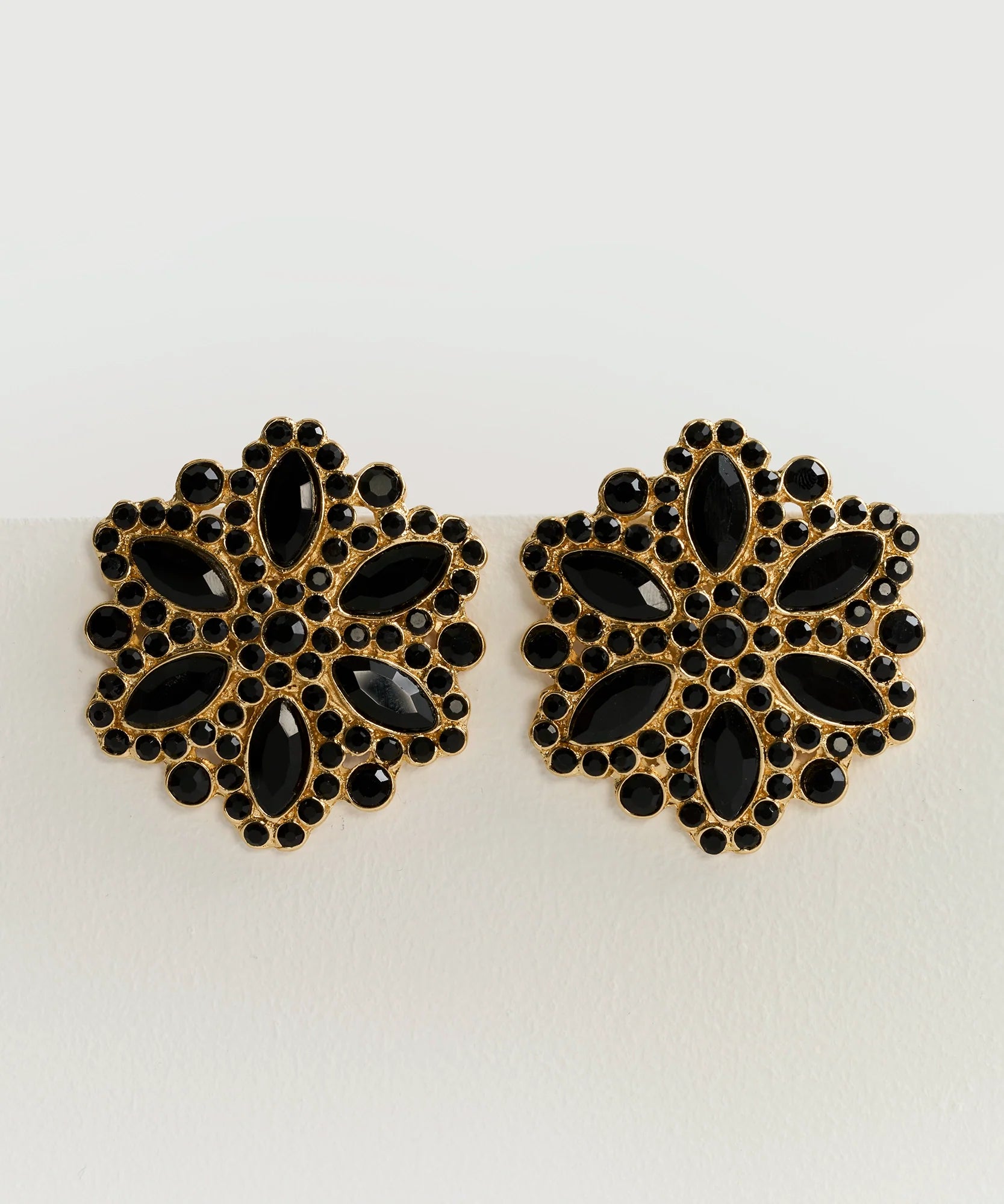 Aros Flor Mostacillas Grandes Fiesta