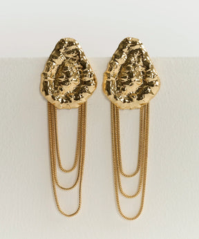 Aros Triángulo Machacado Strass Cadenas Woman