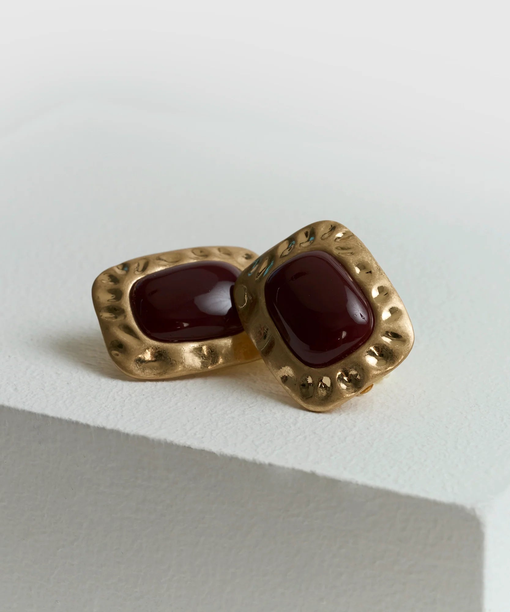 Aros Machacados Piedra Boho