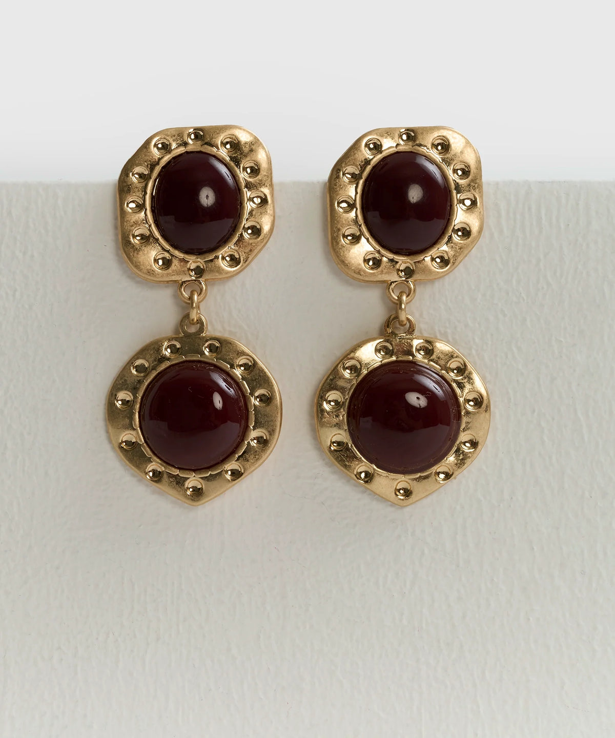 Aros Machacados Strass Piedra Boho