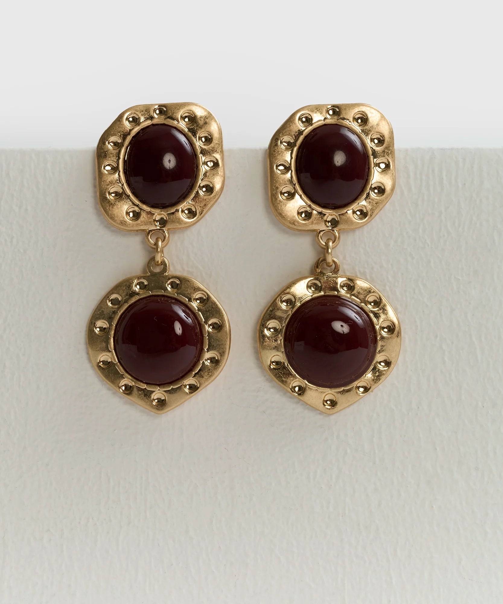 Aros Machacados Strass Piedra Boho