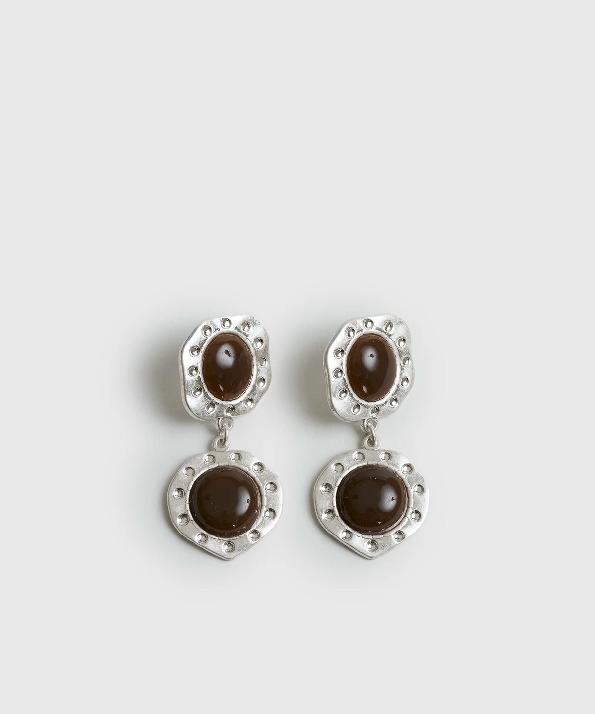 Aros Machacados Strass Piedra Boho