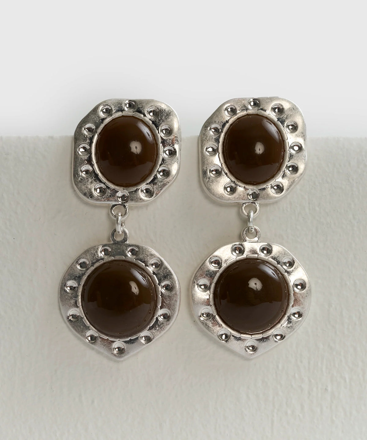 Aros Machacados Strass Piedra Boho