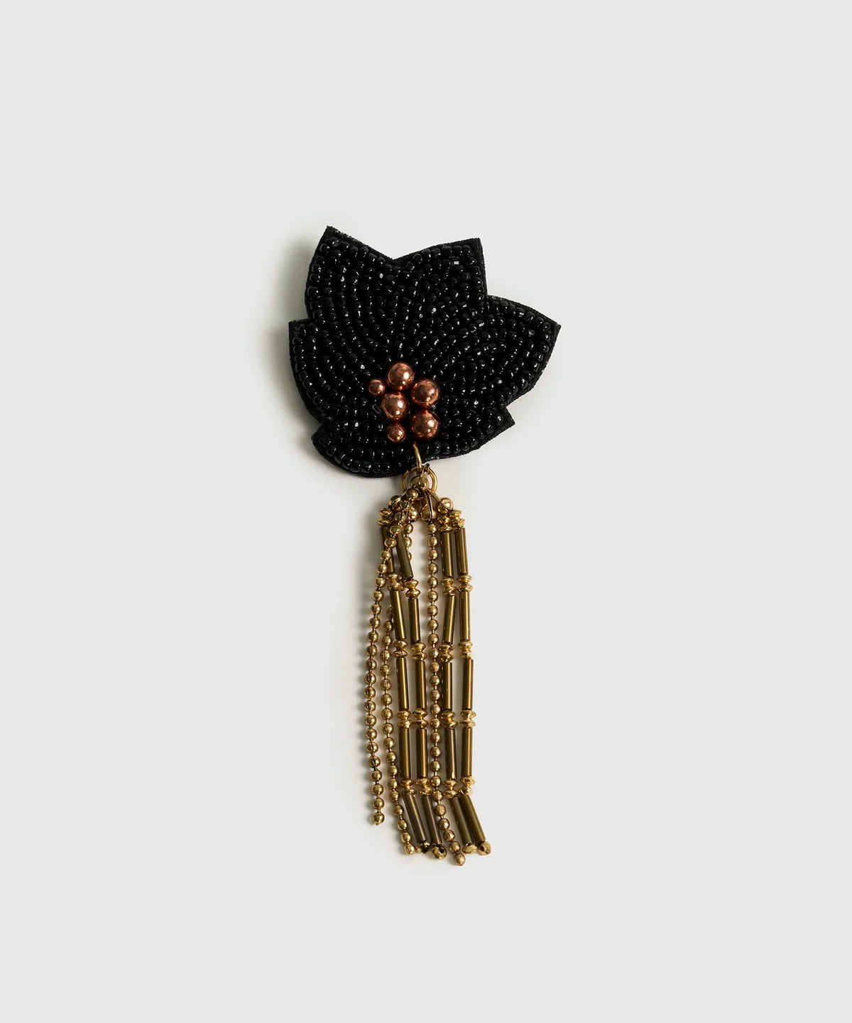 Prendedor Flor Strass Mostacillas Fiesta