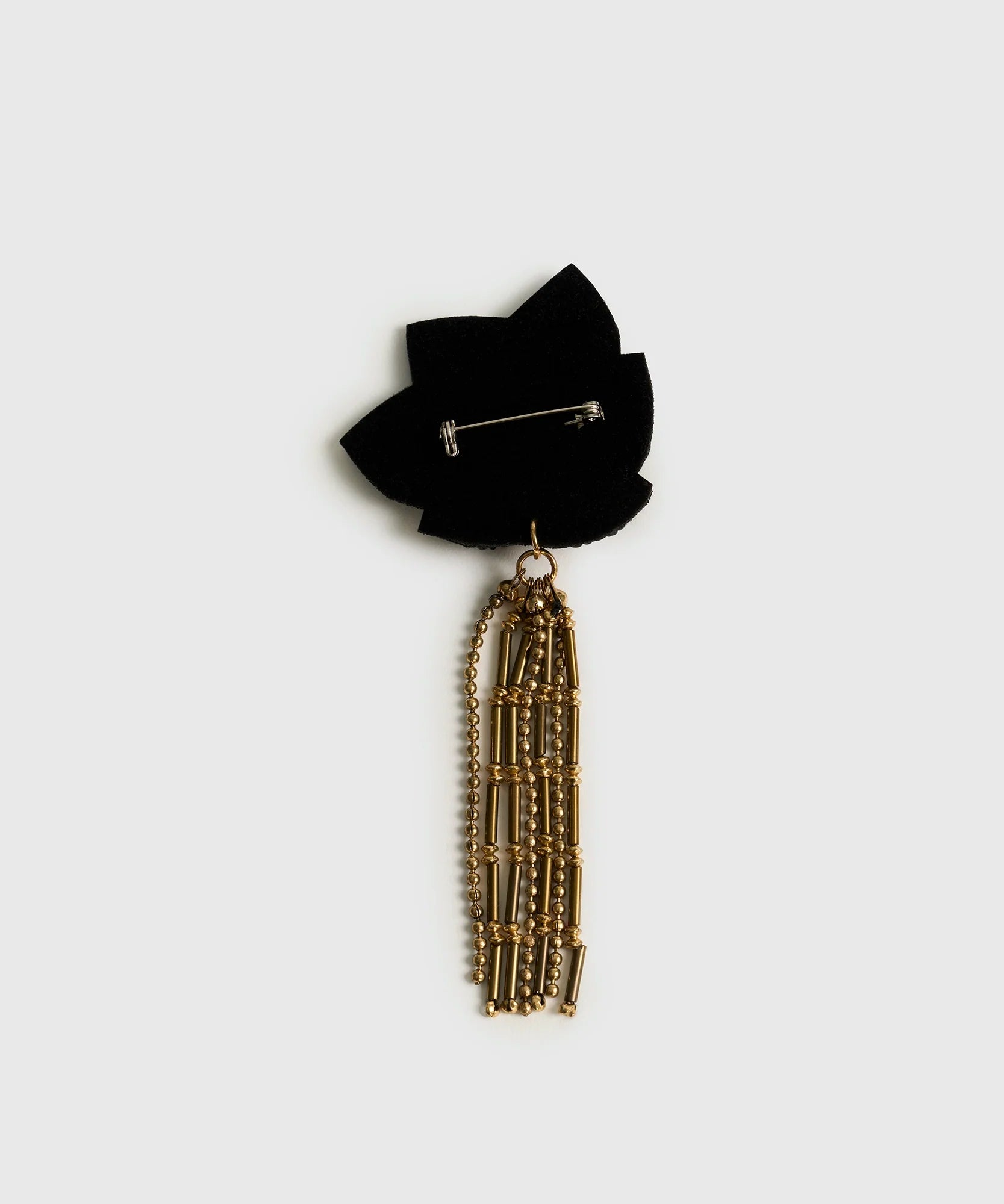 Prendedor Flor Strass Mostacillas Fiesta