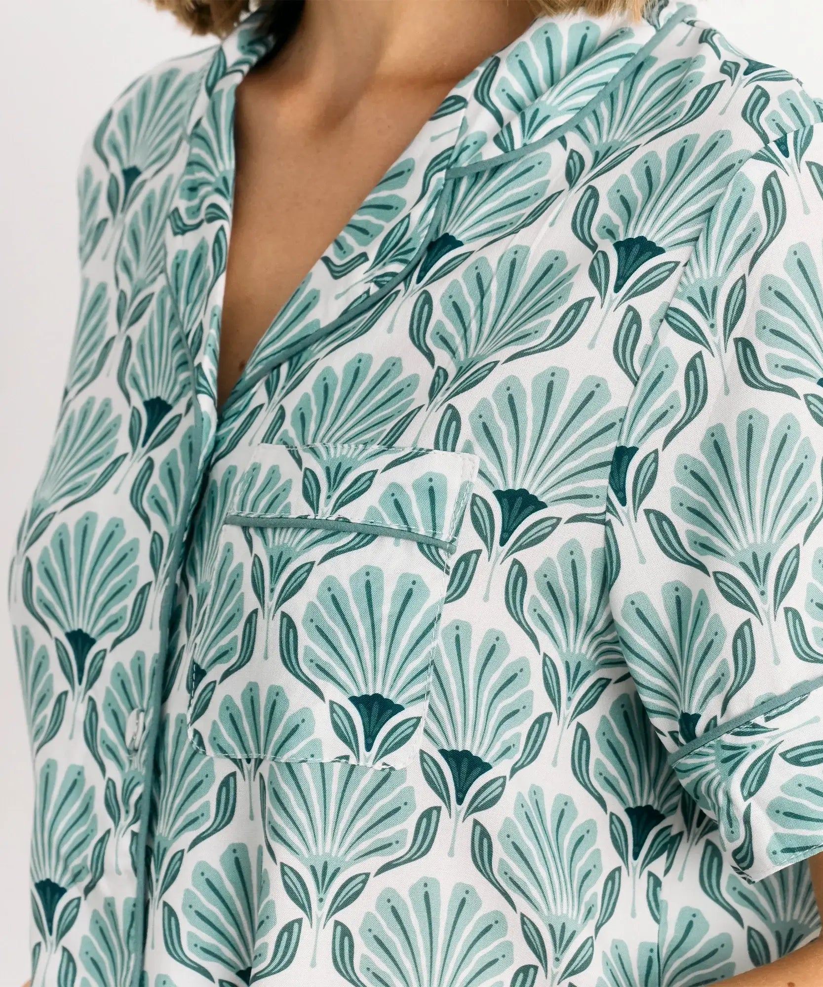 Pijama Camisero Flores